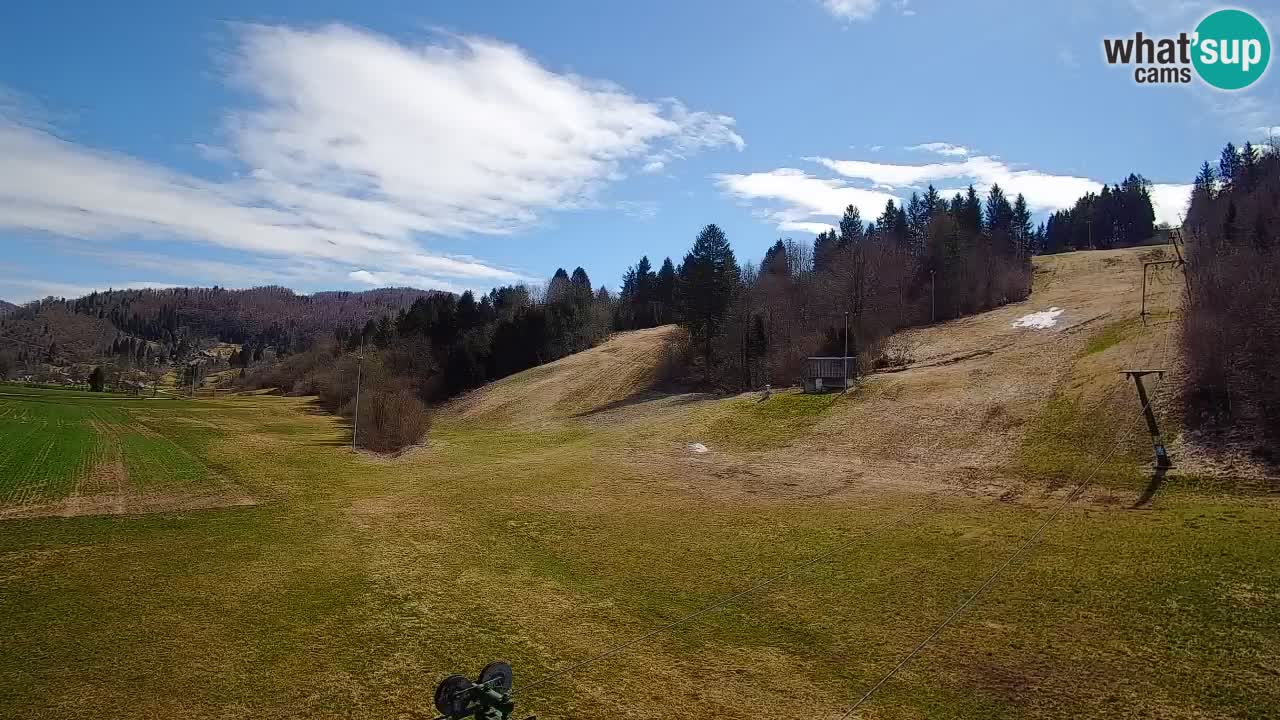 Webcam Smučišče Senožeta – Skigebiet in Srednja Vas bei Bohinj