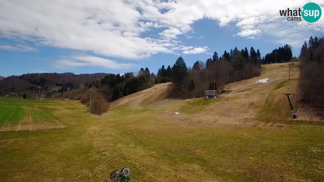Webcam Smučišče Senožeta – Skigebiet in Srednja Vas bei Bohinj