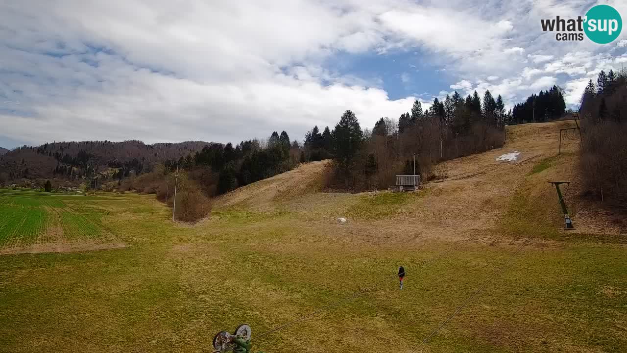 Webcam Smučišče Senožeta – Skigebiet in Srednja Vas bei Bohinj