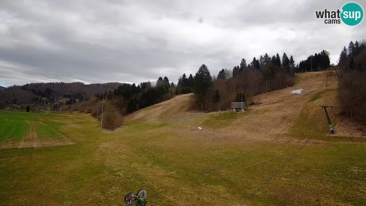 Webcam Smučišče Senožeta – Skigebiet in Srednja Vas bei Bohinj