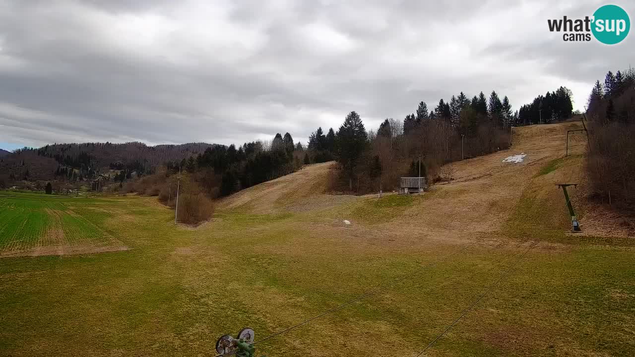 Webcam Smučišče Senožeta – Skigebiet in Srednja Vas bei Bohinj
