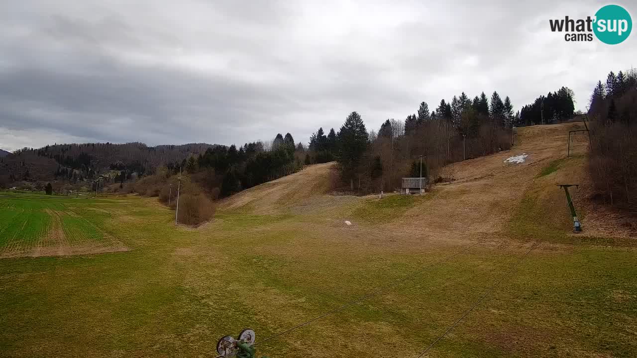 Webcam Smučišče Senožeta – Skigebiet in Srednja Vas bei Bohinj