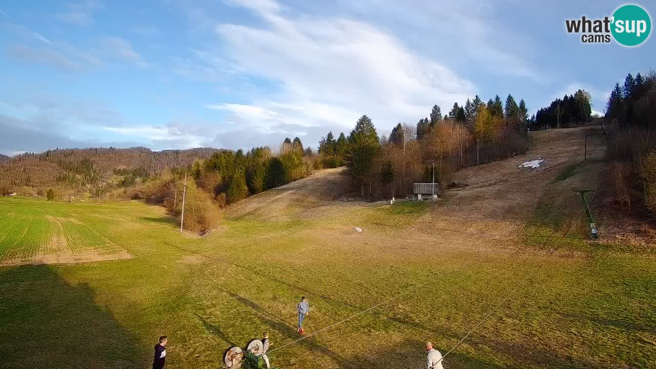 Webcam Smučišče Senožeta – Skigebiet in Srednja Vas bei Bohinj