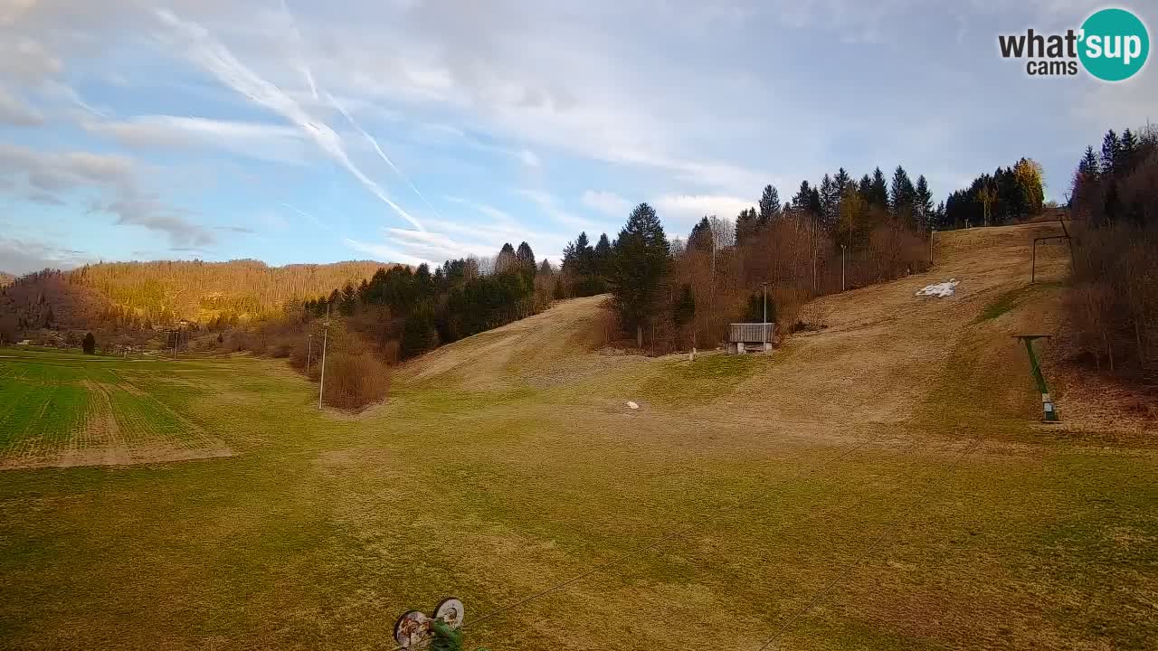 Webcam Smučišče Senožeta – Skigebiet in Srednja Vas bei Bohinj