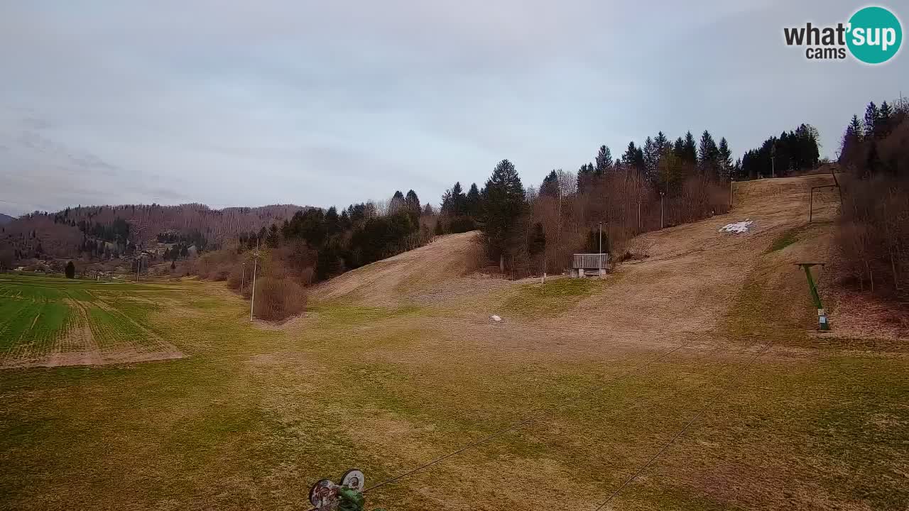 Webcam Smučišče Senožeta – Skigebiet in Srednja Vas bei Bohinj