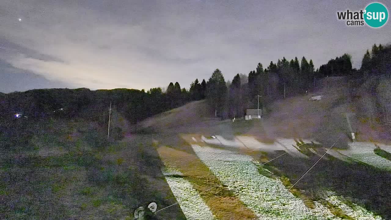 Webcam Smučišče Senožeta – Skigebiet in Srednja Vas bei Bohinj