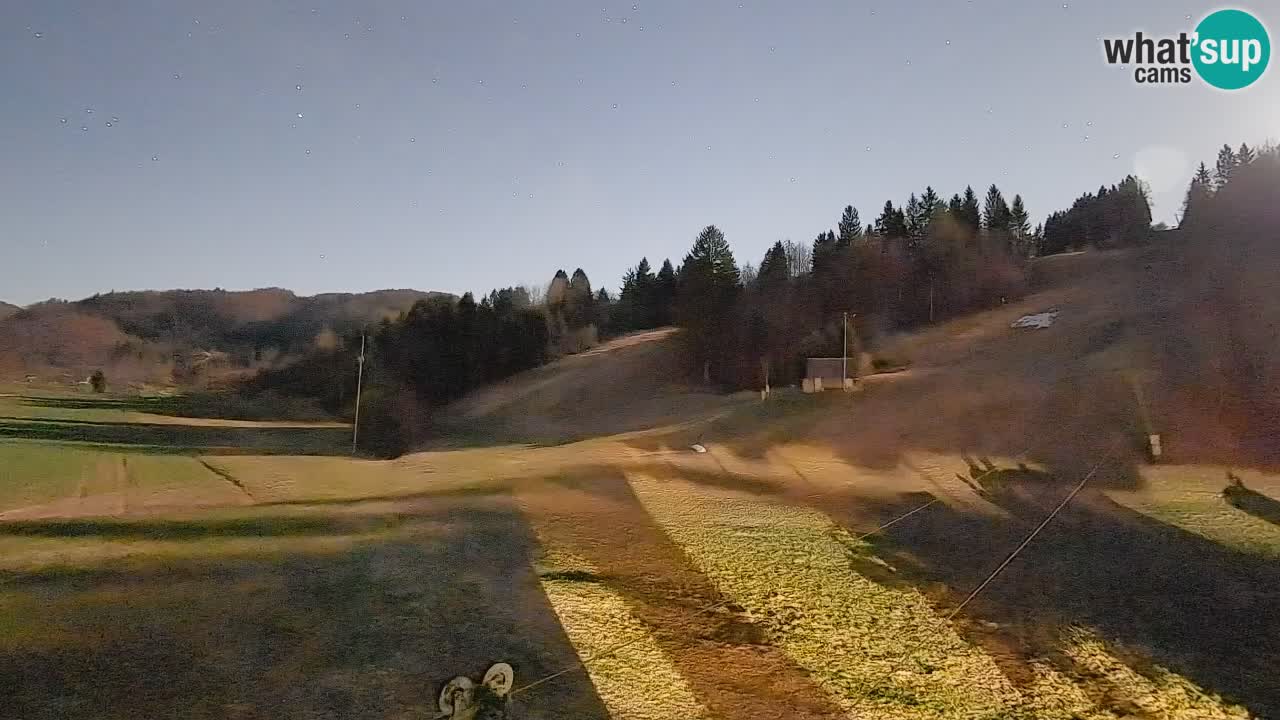 Webcam Smučišče Senožeta – Skigebiet in Srednja Vas bei Bohinj