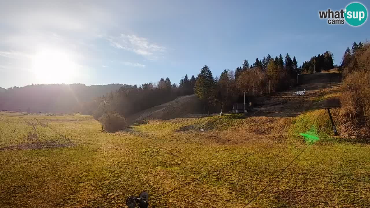 Webcam Smučišče Senožeta – Skigebiet in Srednja Vas bei Bohinj