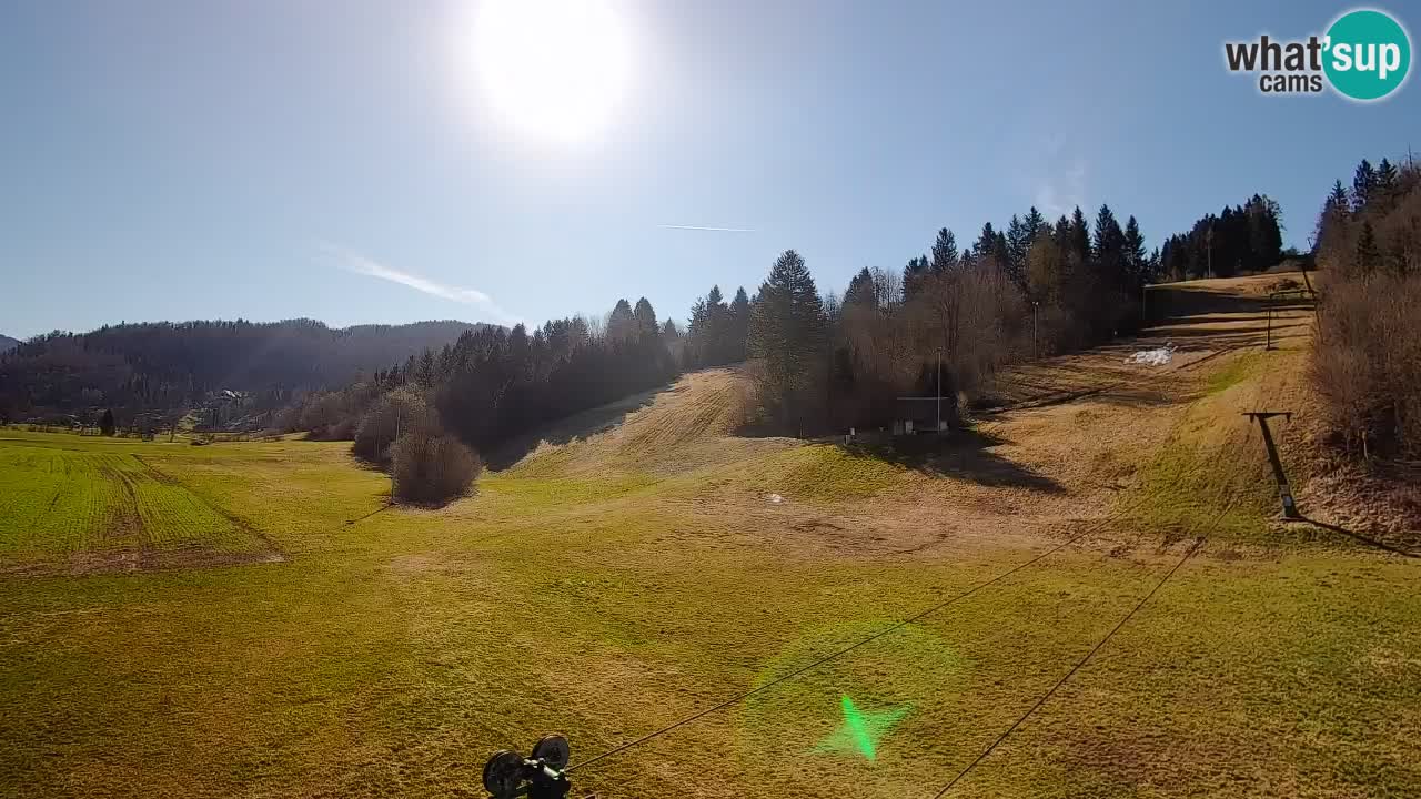 Cámara web Smučišče Senožeta – Estación de esquí en Srednja Vas cerca de Bohinj
