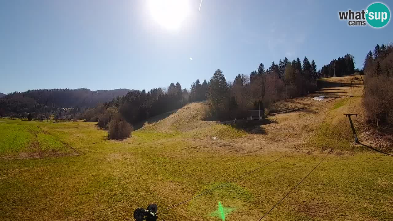 Webcam Smučišče Senožeta – Skigebiet in Srednja Vas bei Bohinj