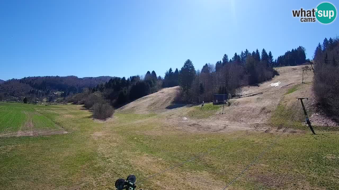 Webcam Smučišče Senožeta – Skigebiet in Srednja Vas bei Bohinj