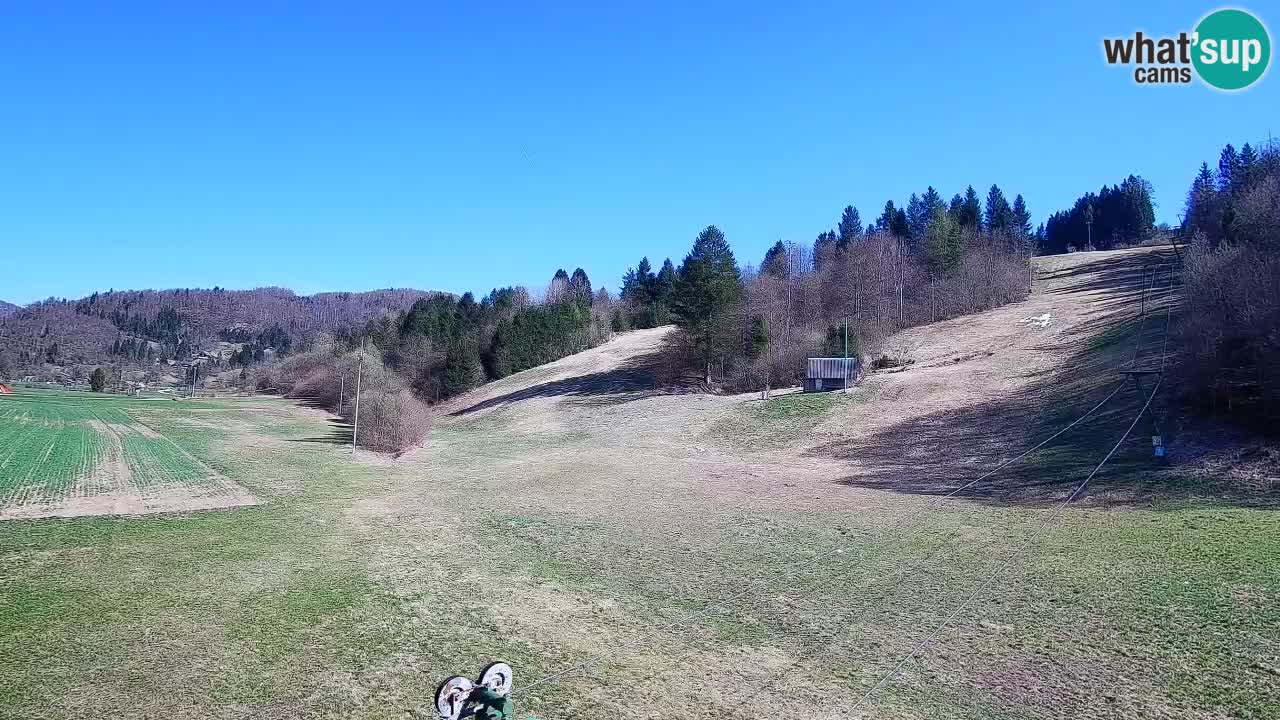 Webcam Smučišče Senožeta – Skigebiet in Srednja Vas bei Bohinj