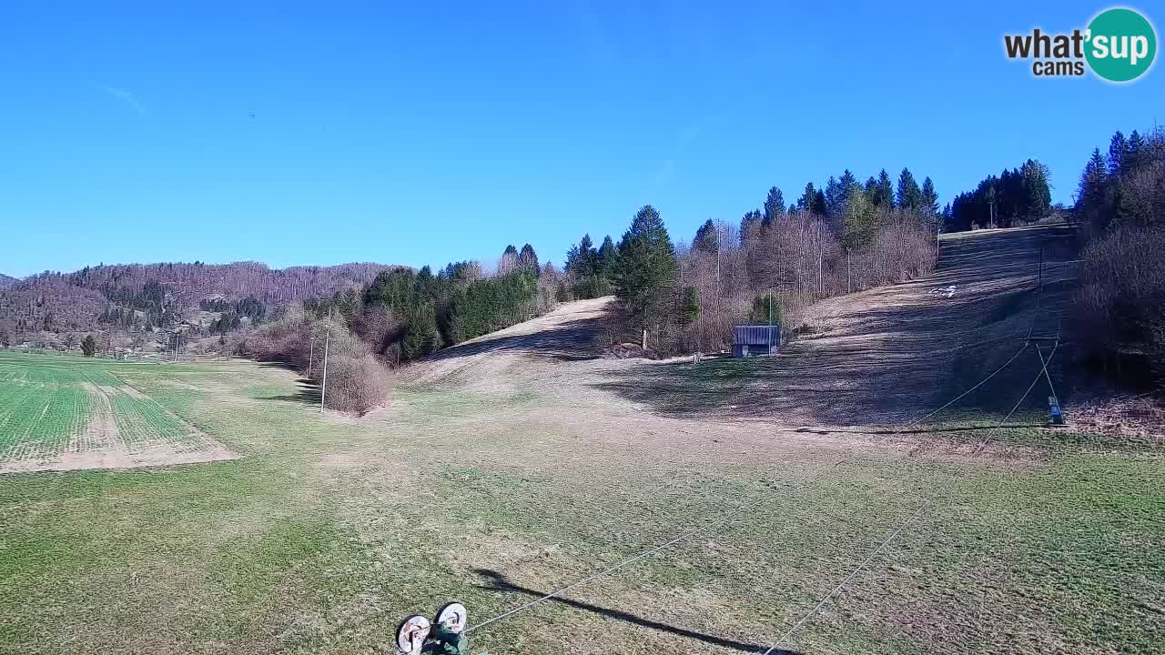 Webcam Smučišče Senožeta – Skigebiet in Srednja Vas bei Bohinj
