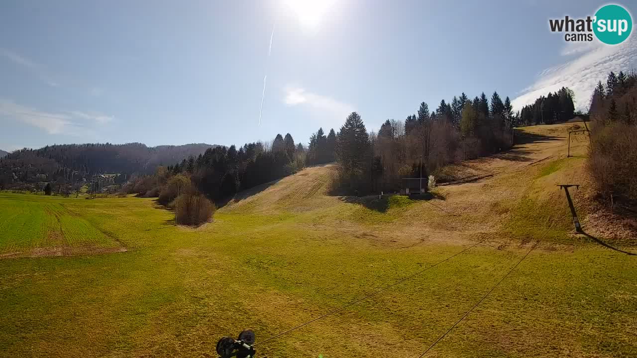 Webcam Smučišče Senožeta – Skigebiet in Srednja Vas bei Bohinj