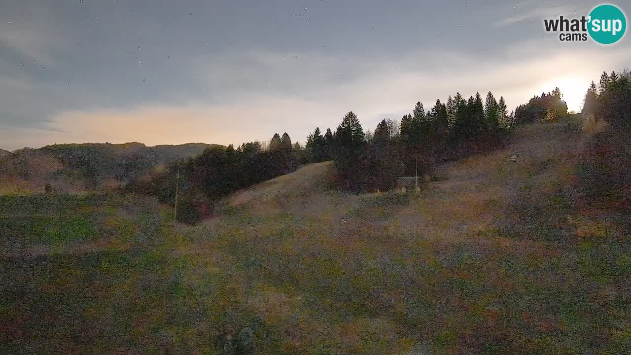 Webcam Smučišče Senožeta – Skigebiet in Srednja Vas bei Bohinj