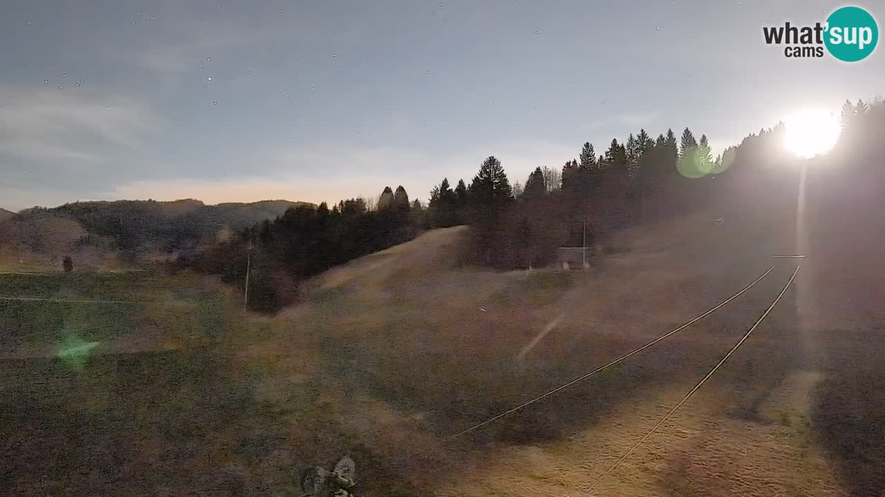 Webcam Smučišče Senožeta – Skigebiet in Srednja Vas bei Bohinj