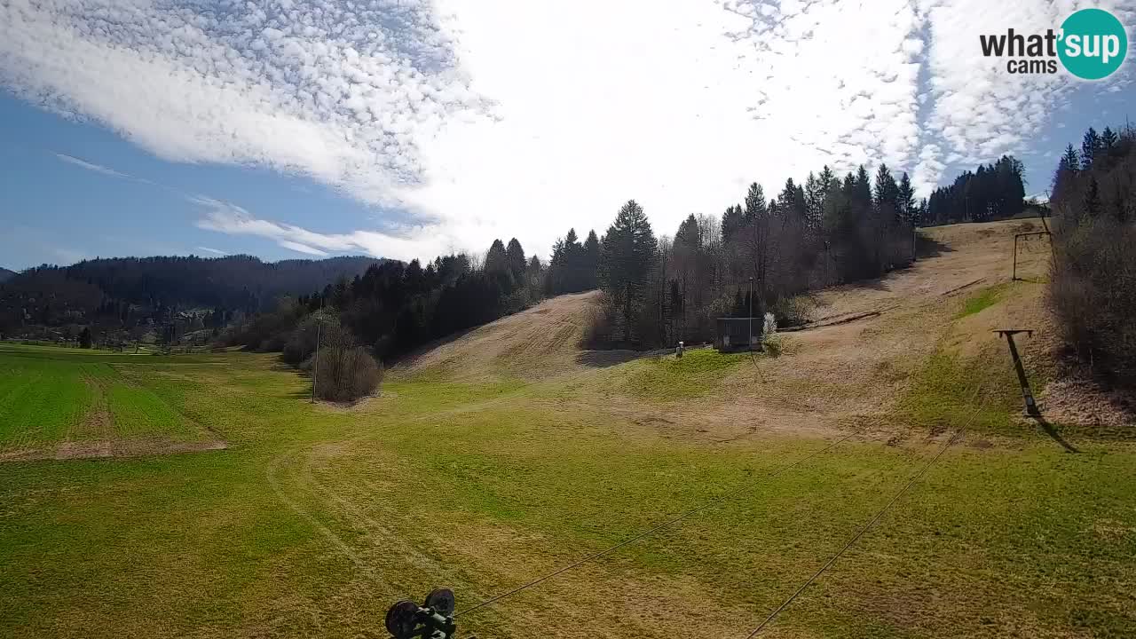 Webcam Smučišče Senožeta – Skigebiet in Srednja Vas bei Bohinj