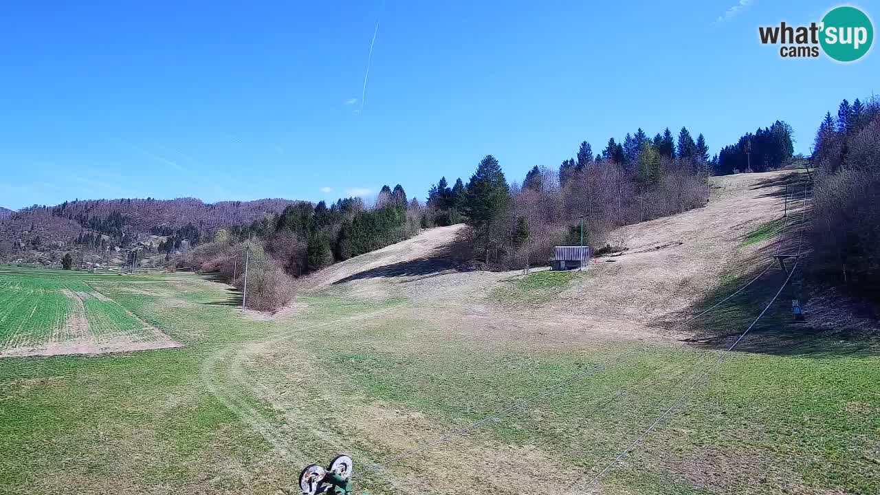 Webcam Smučišče Senožeta – Skigebiet in Srednja Vas bei Bohinj