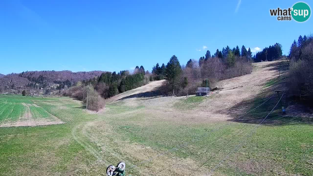 Webcam Smučišče Senožeta – Skigebiet in Srednja Vas bei Bohinj