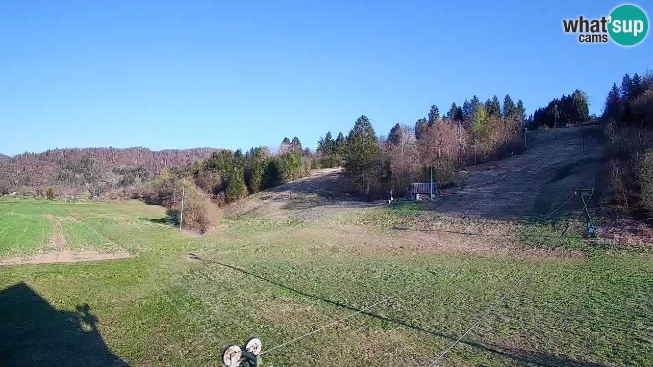 Webcam Smučišče Senožeta – Skigebiet in Srednja Vas bei Bohinj