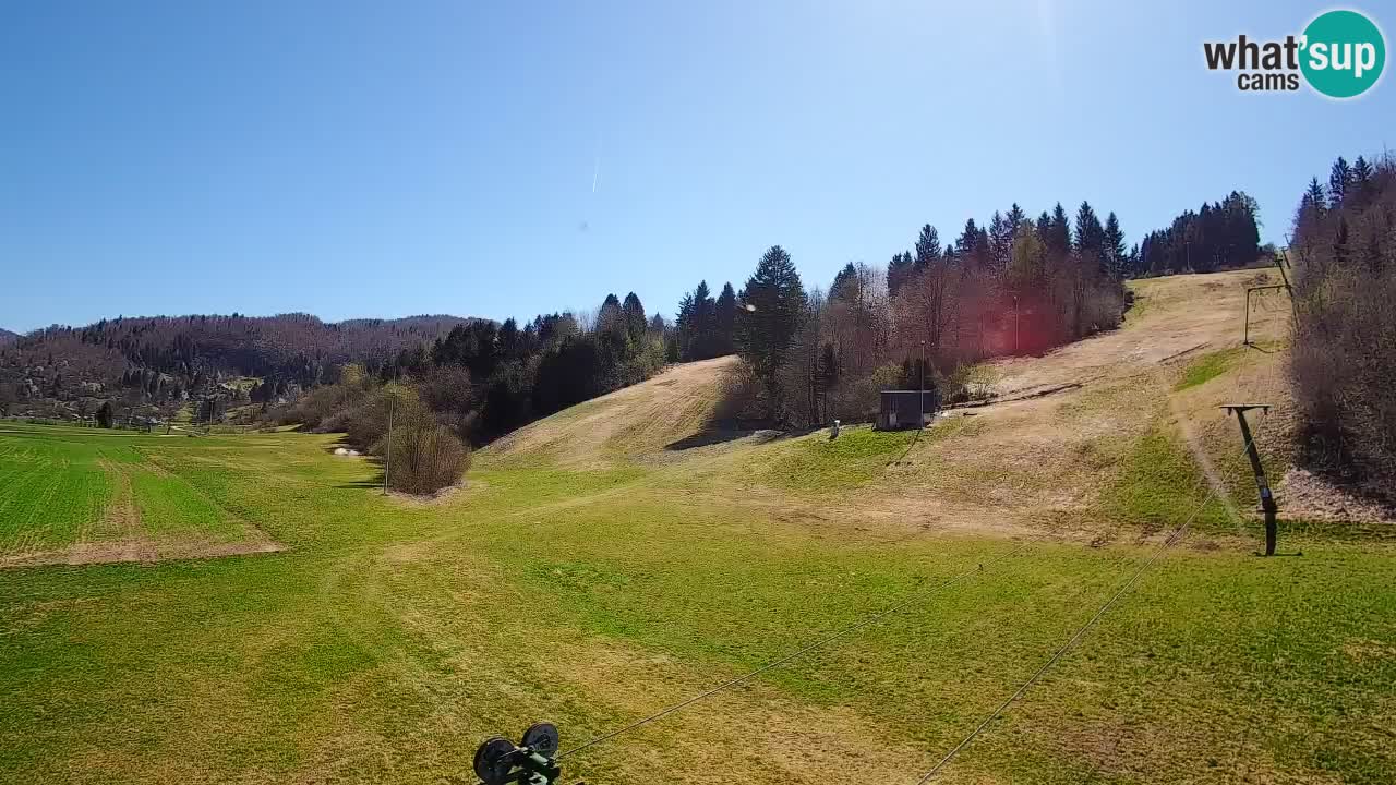 Webcam Smučišče Senožeta – Skigebiet in Srednja Vas bei Bohinj