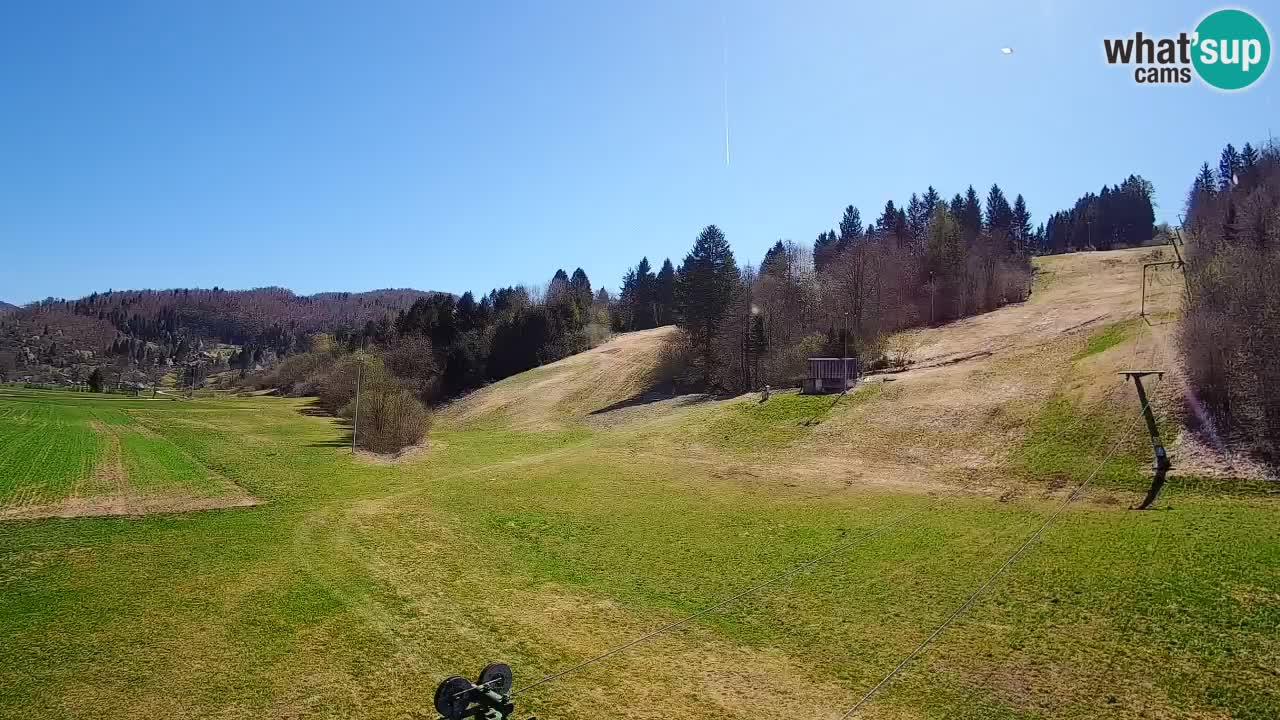 Webcam Smučišče Senožeta – Skigebiet in Srednja Vas bei Bohinj
