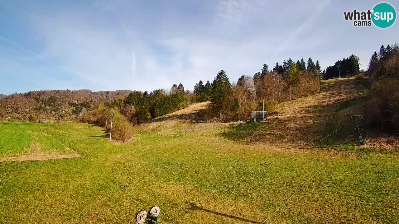 Webcam Smučišče Senožeta – Skigebiet in Srednja Vas bei Bohinj