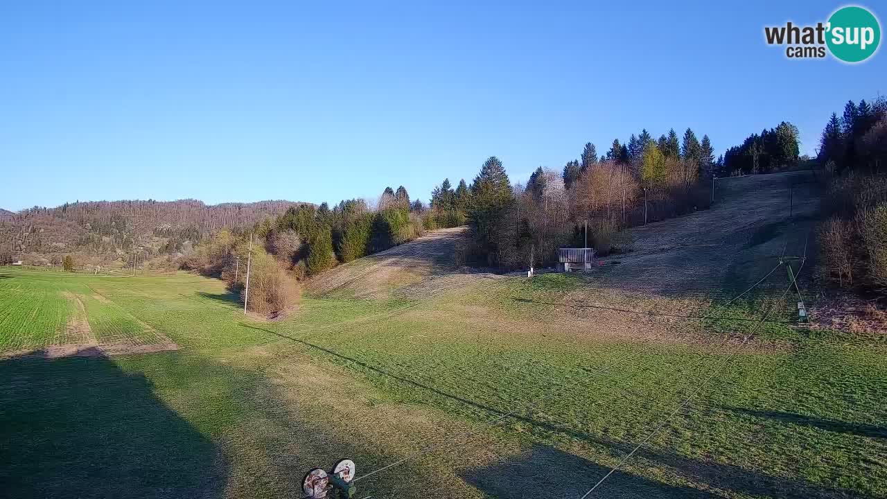 Webcam Smučišče Senožeta – Skigebiet in Srednja Vas bei Bohinj