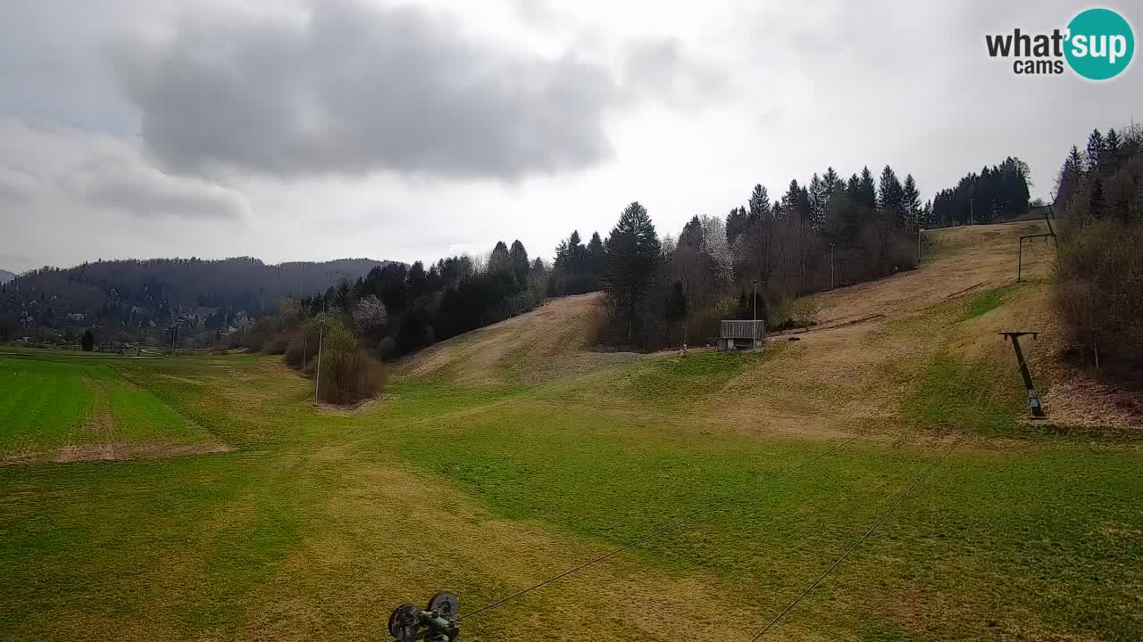 Webcam Smučišče Senožeta – Skigebiet in Srednja Vas bei Bohinj