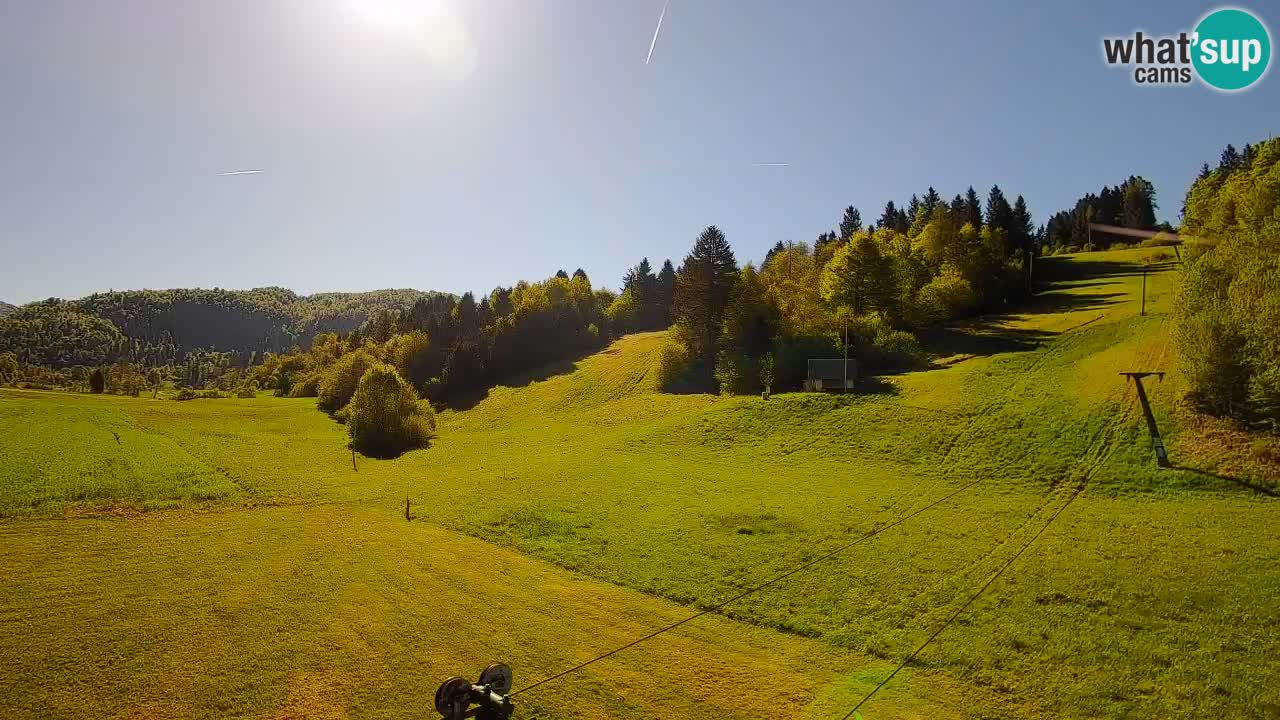 Webcam Smučišče Senožeta – Skigebiet in Srednja Vas bei Bohinj