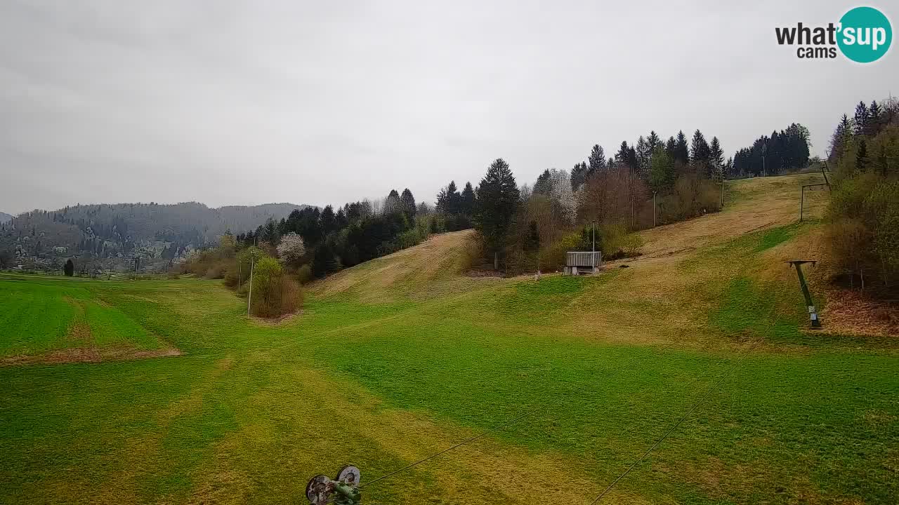 Webcam Smučišče Senožeta – Skigebiet in Srednja Vas bei Bohinj