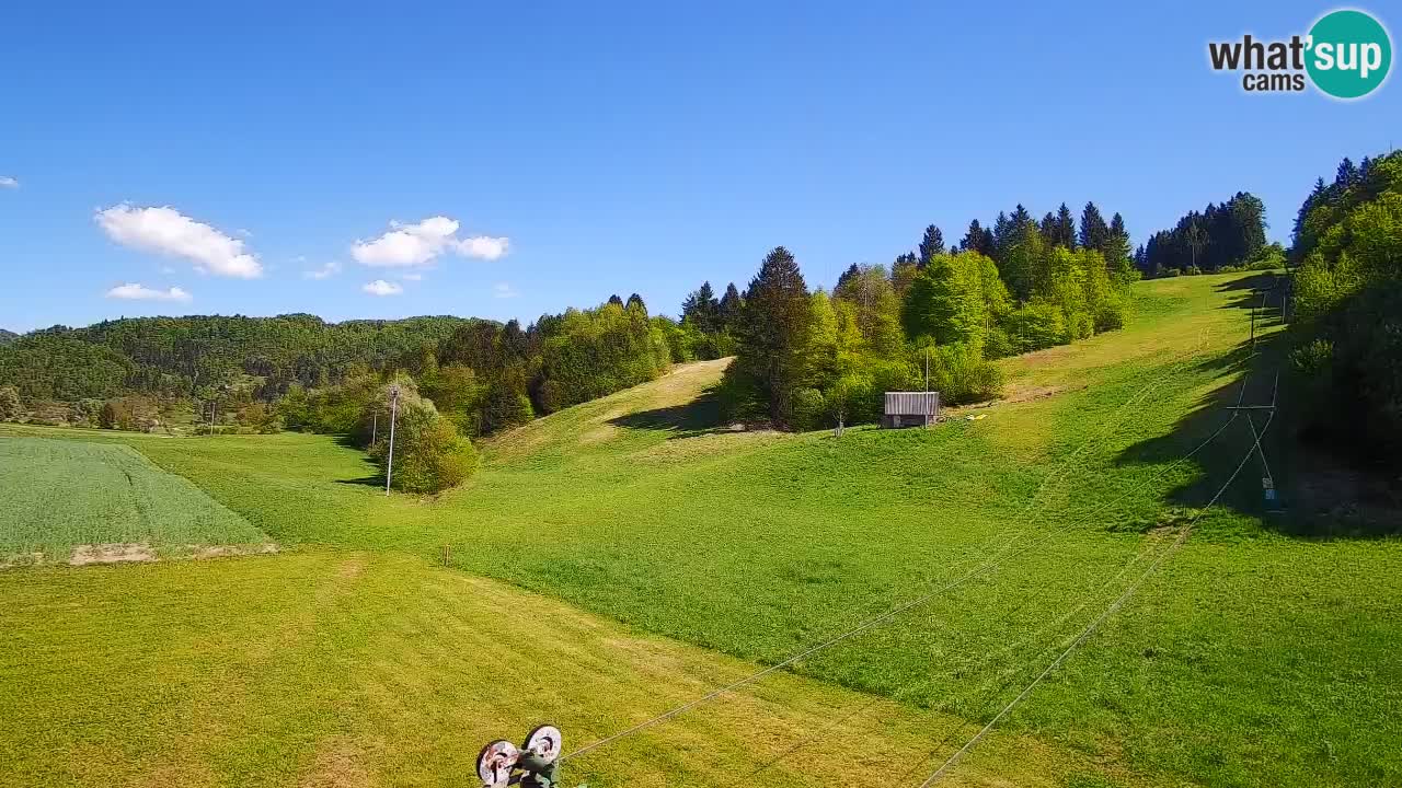 Webcam Smučišče Senožeta – Skigebiet in Srednja Vas bei Bohinj