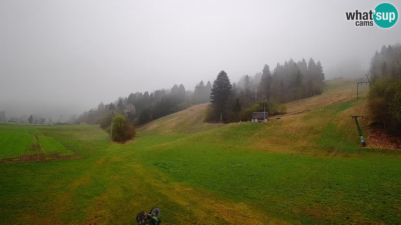 Webcam Smučišče Senožeta – Skigebiet in Srednja Vas bei Bohinj
