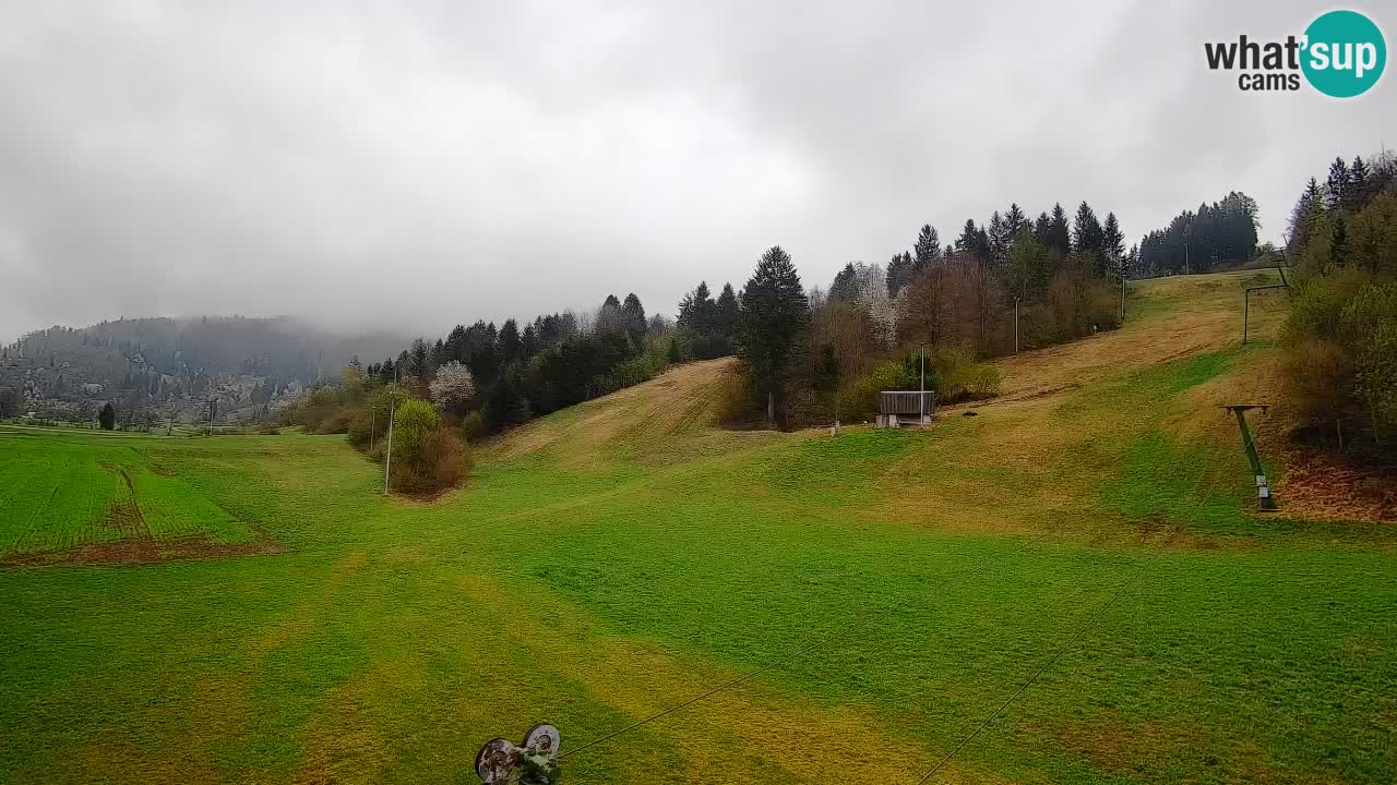 Webcam Smučišče Senožeta – Skigebiet in Srednja Vas bei Bohinj