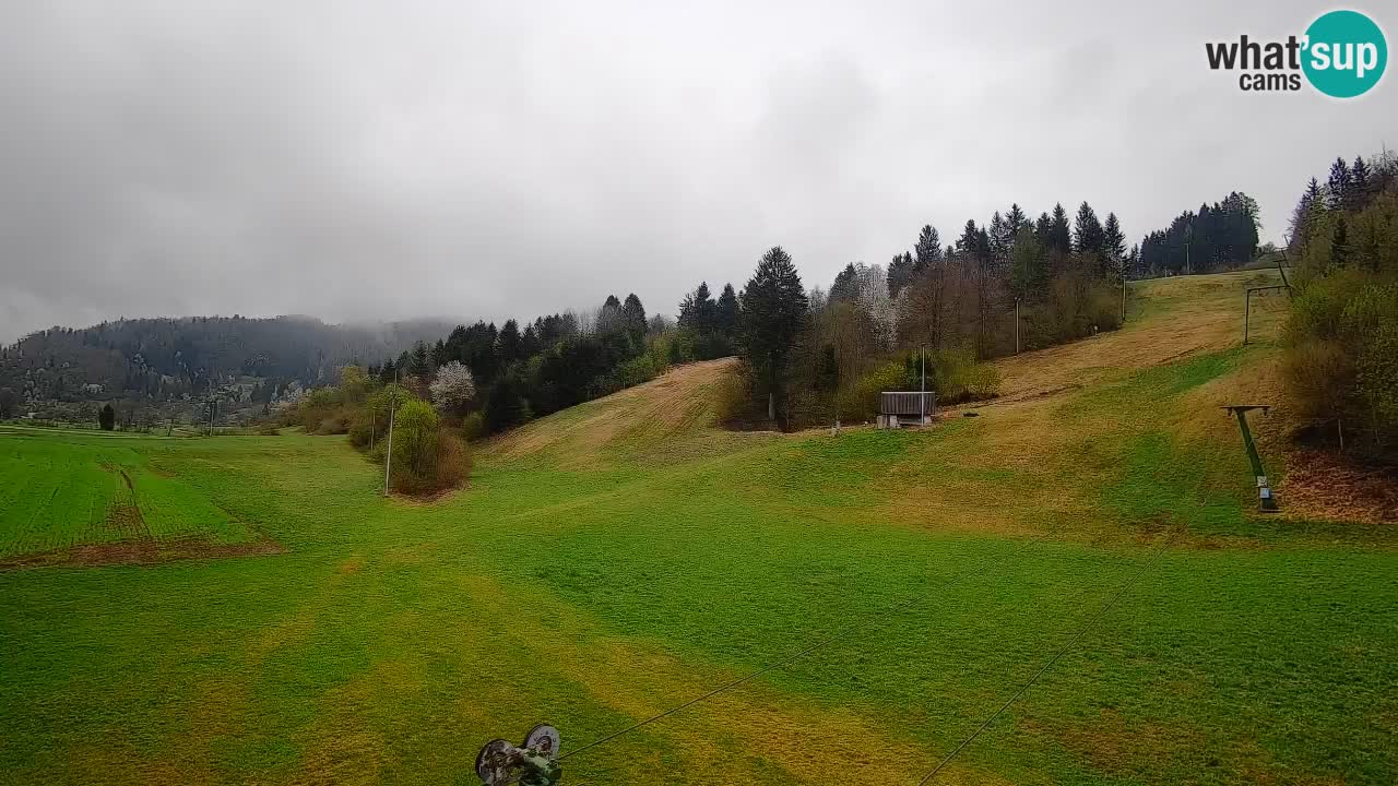 Webcam Smučišče Senožeta – Skigebiet in Srednja Vas bei Bohinj