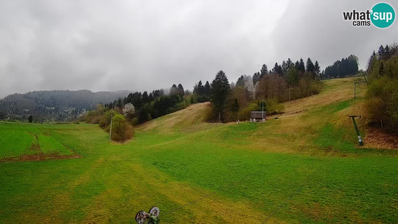 Webcam Smučišče Senožeta – Skigebiet in Srednja Vas bei Bohinj