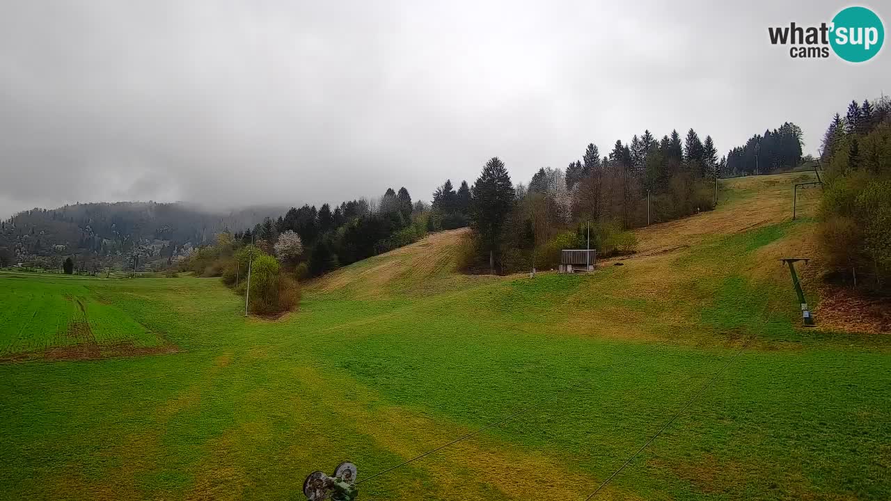 Webcam Smučišče Senožeta – Skigebiet in Srednja Vas bei Bohinj
