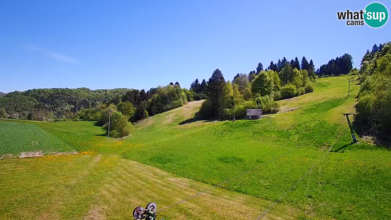 Webcam Smučišče Senožeta – Skigebiet in Srednja Vas bei Bohinj