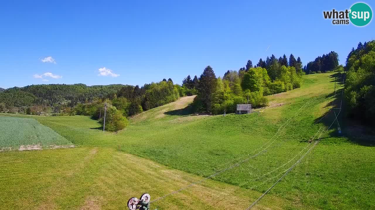 Webcam Smučišče Senožeta – Skigebiet in Srednja Vas bei Bohinj