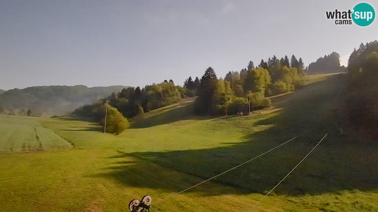 Webcam Smučišče Senožeta – Skigebiet in Srednja Vas bei Bohinj