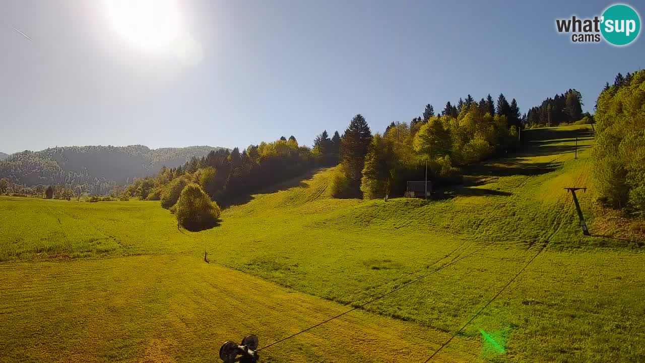Webcam Smučišče Senožeta – Skigebiet in Srednja Vas bei Bohinj