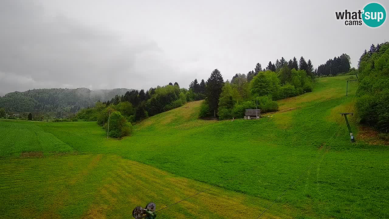 Webcam Smučišče Senožeta – Skigebiet in Srednja Vas bei Bohinj