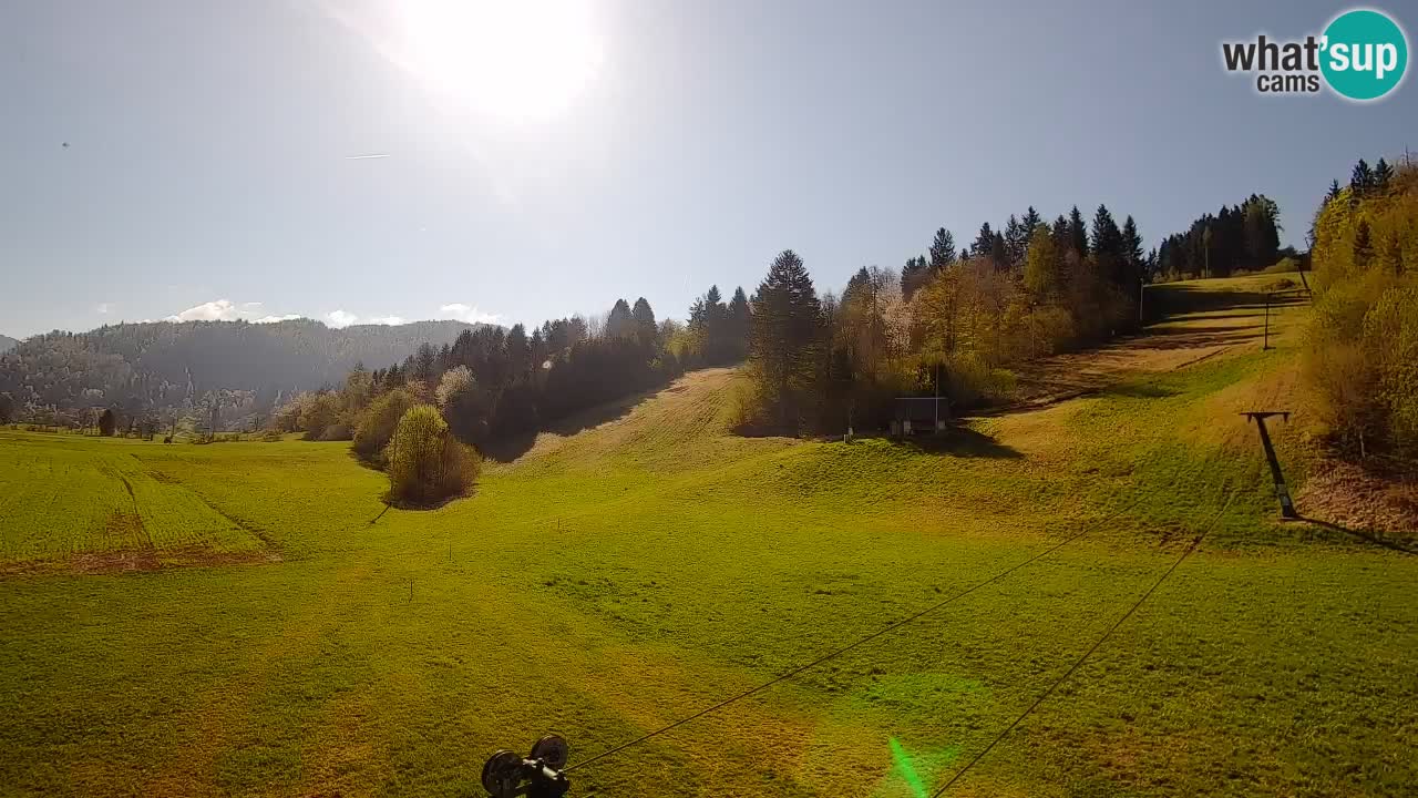 Webcam Smučišče Senožeta – Skigebiet in Srednja Vas bei Bohinj