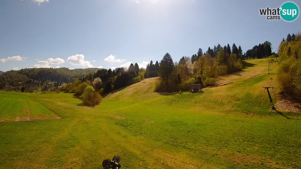 Webcam Smučišče Senožeta – Skigebiet in Srednja Vas bei Bohinj