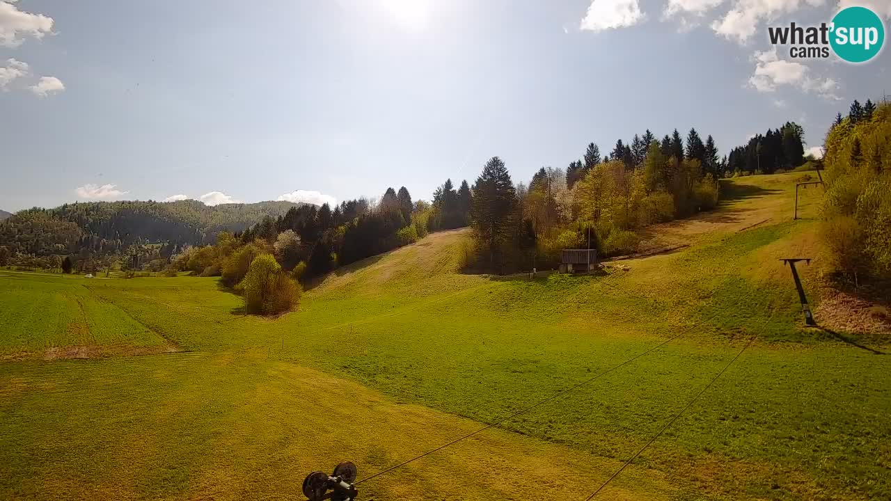 Webcam Smučišče Senožeta – Skigebiet in Srednja Vas bei Bohinj