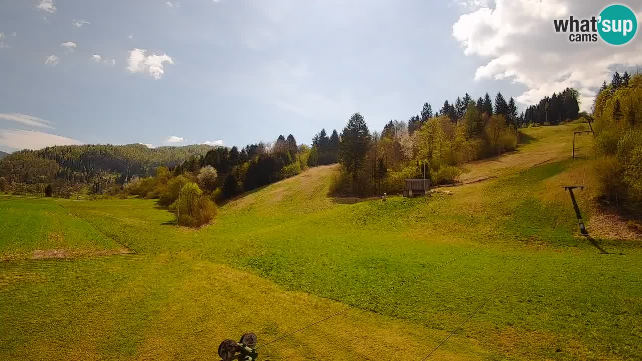 Webcam Smučišče Senožeta – Skigebiet in Srednja Vas bei Bohinj
