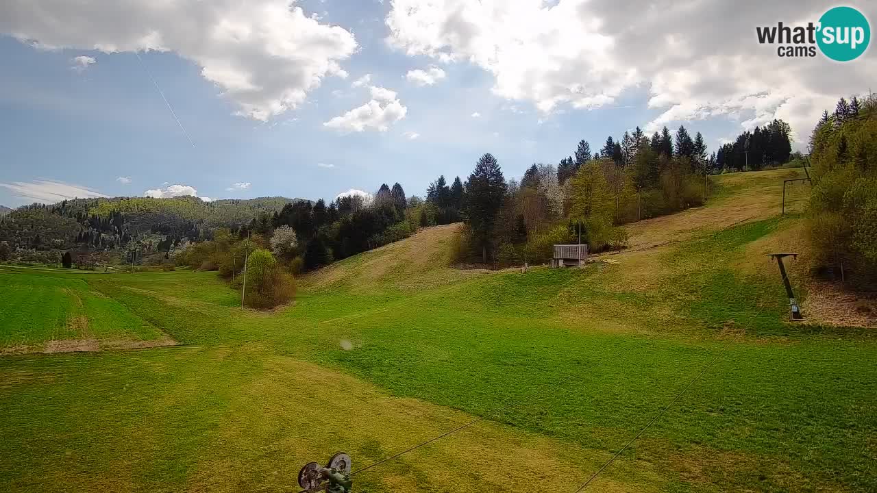 Webcam Smučišče Senožeta – Skigebiet in Srednja Vas bei Bohinj