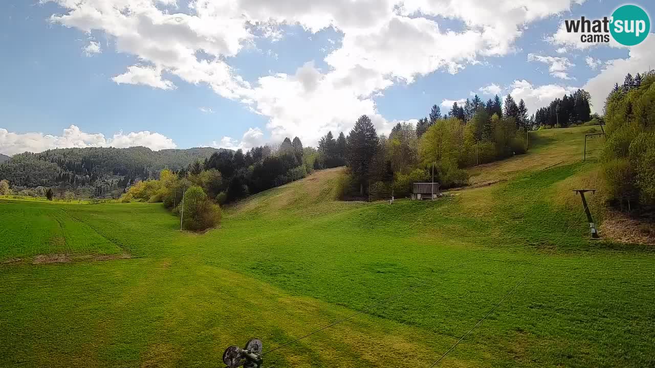 Webcam Smučišče Senožeta – Skigebiet in Srednja Vas bei Bohinj