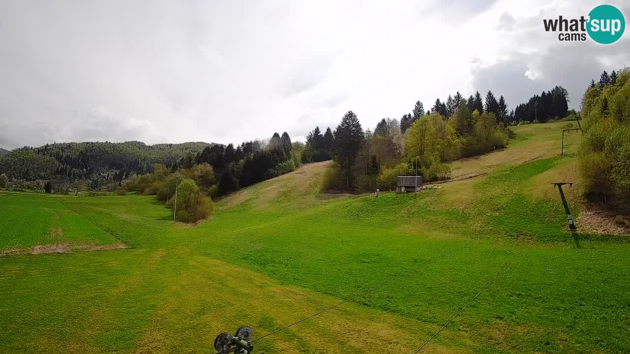 Webcam Smučišče Senožeta – Skigebiet in Srednja Vas bei Bohinj