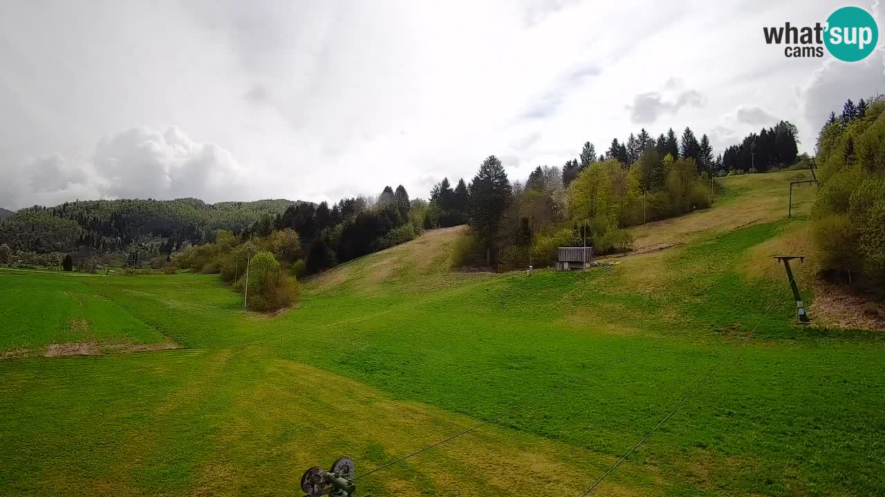 Webcam Smučišče Senožeta – Skigebiet in Srednja Vas bei Bohinj